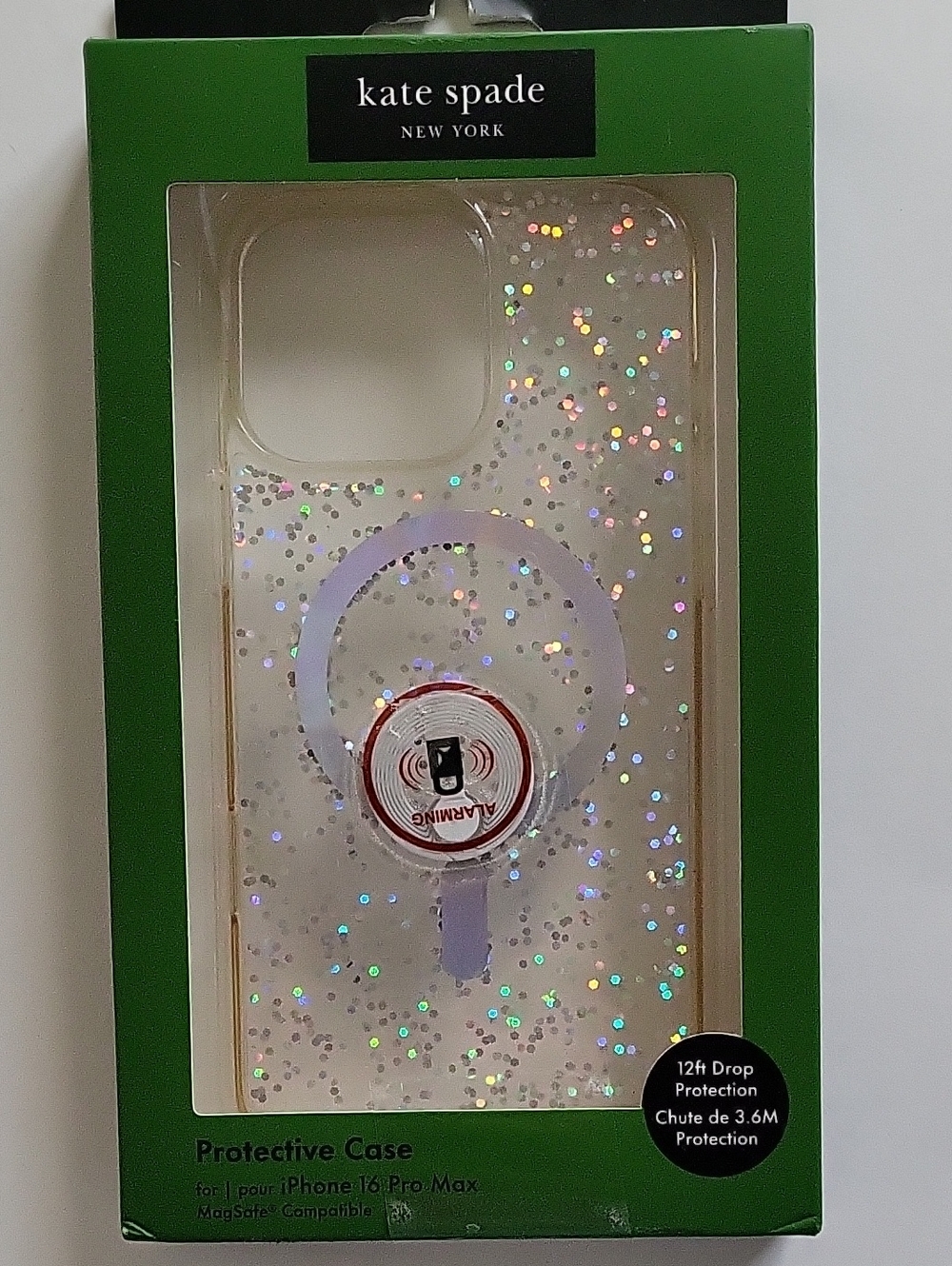 KATE SPADE iPhone 16 Pro MAX case glitter